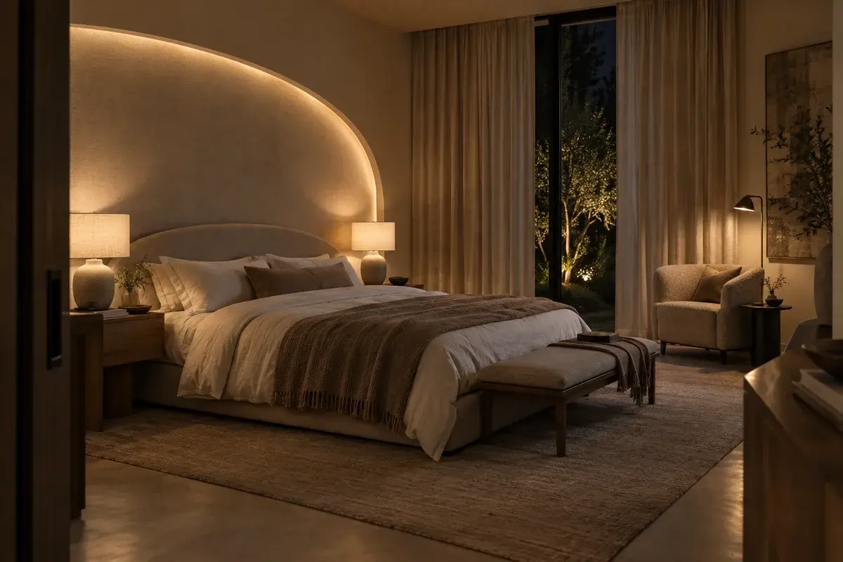Warm ambient lighting for residential interiors